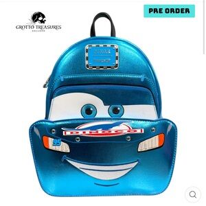 LOUNGEFLY DISNEY PIXAR CARS METALLIC DINOCO LIGHTNING MCQUEEN COSPLAY MINI